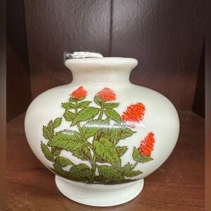 Vintage Takahashi Botanical Floral Oil‎ Lamp